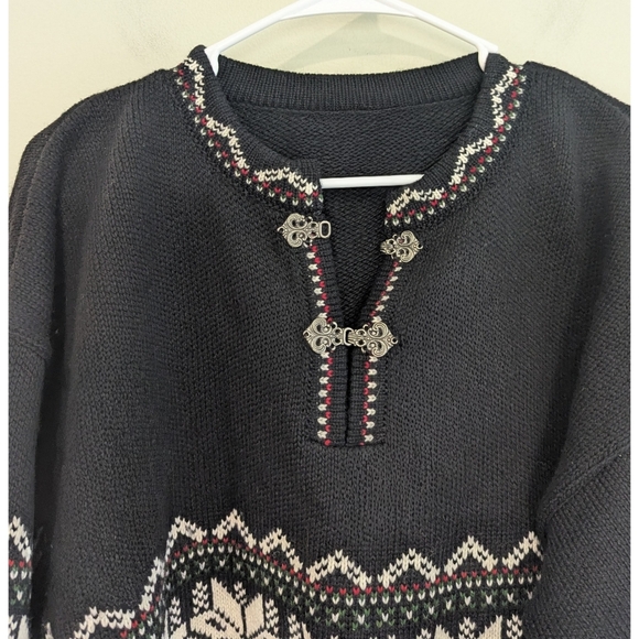 Northway Original Nordic Knitwear Fair Isle 100% Wool Sweater Size Large - Picture 2 of 7